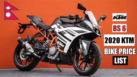 All BS6 KTM Bikes Price In Nepal At 2020 Ktm Duke 200 BS6 Ktm RC 390