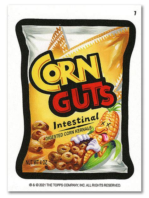 Wacky Packages Monthly Series September 2021 Sticker 7 Corn Guts