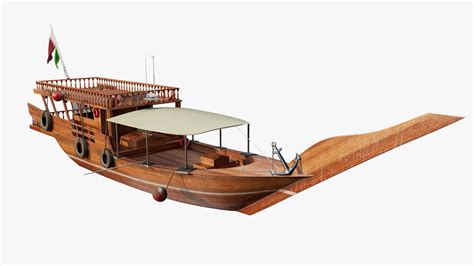 Dhow Boat 3D Model - TurboSquid 2204033