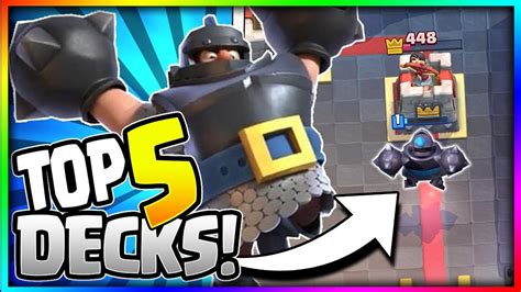 TOP 5 BEST MEGA KNIGHT DECKS In CURRENT META Push To Legendary Arena