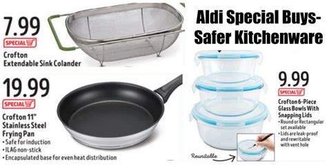 Aldi Special Buys: Safer Kitchenware- Stainless Steel Colander, Glass ...