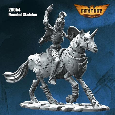 Mounted Skeleton Warrior 28mm Resin Kit 28054 Gaming Miniatures