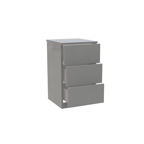 House Beautiful Honest Narrow Chest Of Drawers Gloss Grey Slab W