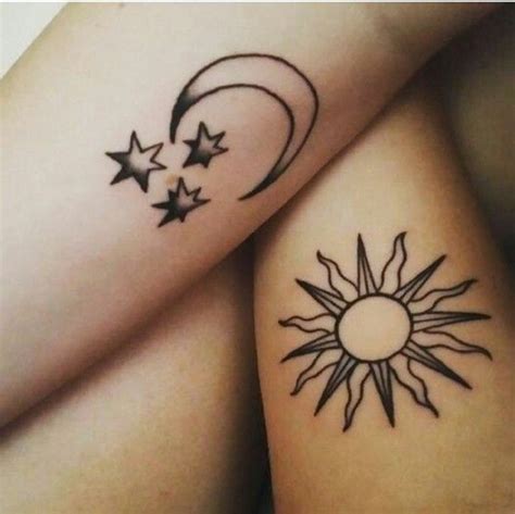 Sun And Moon Tattoos Designs And Ideas Sun Tattoos Tattoos Sister