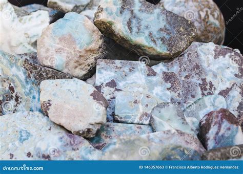 Larimar Raw Precious Stone Which Can Only Be Obtained In The Dominican