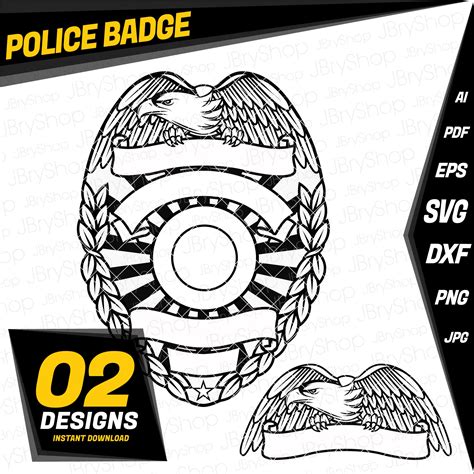 Police Badge Svg Police Badge Dxf Police Badge Vector - Etsy Canada