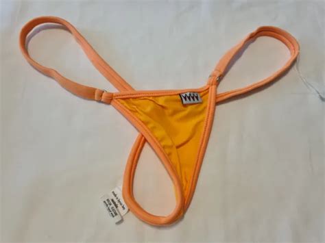 NEW WICKED WEASEL 449 Sheer Vision Bikini Bottom Orange Small Old Size 70 00 PicClick AU
