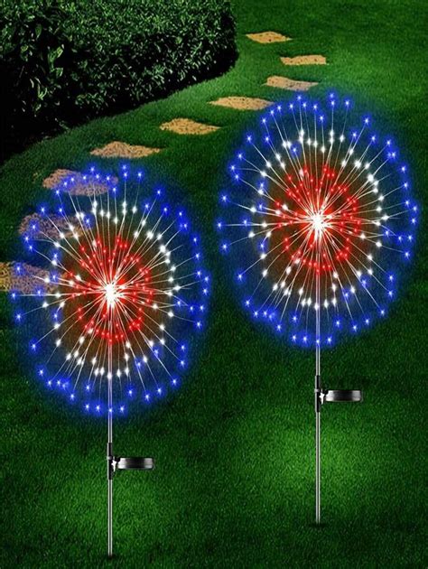 Luzes de Jardim Solares Luzes Solares de Fogos de Artifício Externas À