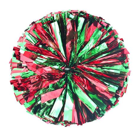 Packs Metallic Foil Cheerleader Pom Poms Plastic Ring Cheer Poms