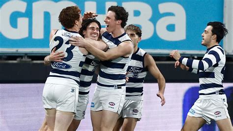 Afl Results Scores 2023 Geelong Cats Defeat Essendon Bombers Updates