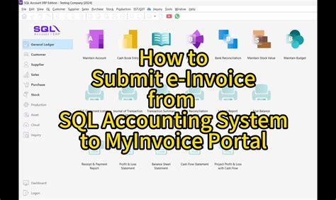 How To Submit E Invoice From SQL Accounting System To MyInvoice Portal