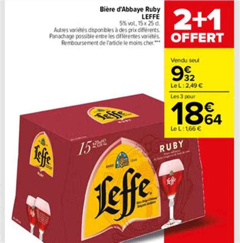 Offre Bière D abbaye Ruby Leffe chez Carrefour