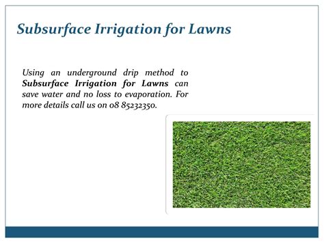 Subsurface irrigation for lawns (2) by subsurfaceirrigation - Issuu