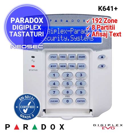 Kit Alarma Paradox Digiplex Evo Cu Aplicatie Blueeye Neosec Ro