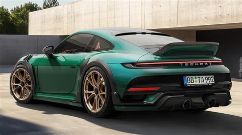 Zielone Porsche 911 Turbo Techart GTstreet R