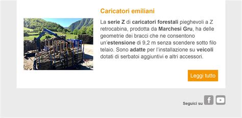 Gru Forestali Marchesi Larticolo Su Macchine And Attrezzature Forestali