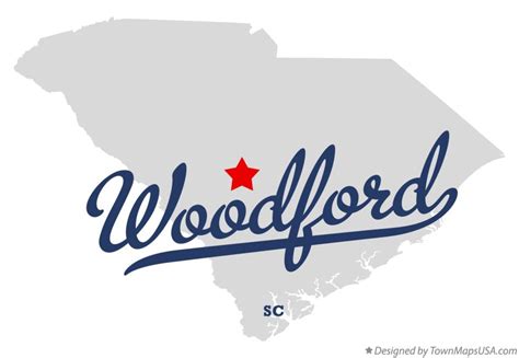 Map of Woodford, SC, South Carolina