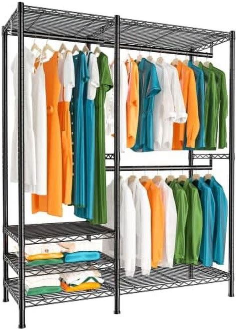 GEROBOOM Rolling Clothes Rack Heavy Duty Loads 655 LBS Clothing Racks