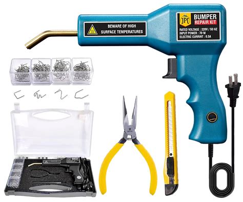 JPT New 70W Bumper Repair Plastic Welder Kit Hot Stapler Welding Gun Plastic Welding Repair