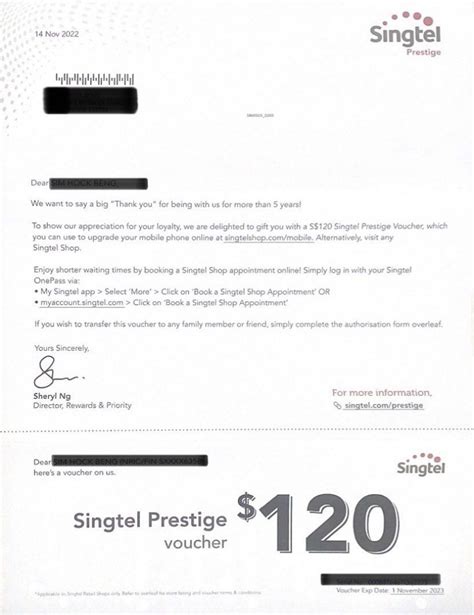 Singtel Prestige Voucher Tickets Vouchers Vouchers On Carousell