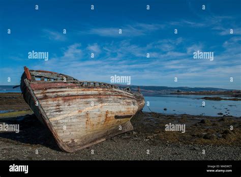 Abandoned Fishing Boats At Salen On The Isle Of Mull Stock Photo Alamy