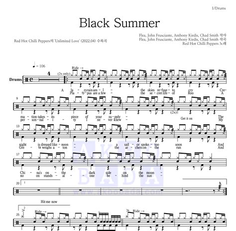 Red Hot Chili Peppers Black Summer Chords At Brenda Mcglynn Blog