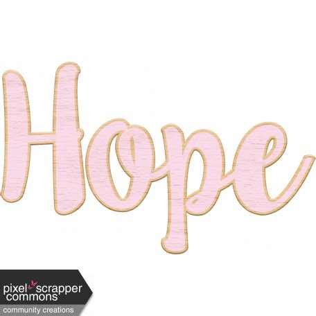 Pink Wooden Hope graphic by Elizabeth Minkus | Pixel Scrapper Digital ...