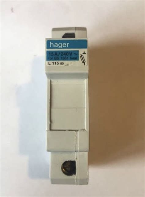 Hager Bs1361 L113 15a Fuse Carrier Complete With Fuse Ebay