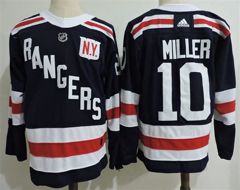 Mens New York Rangers 10 Jt Miller Adidas Navy Blue 2018 Winter