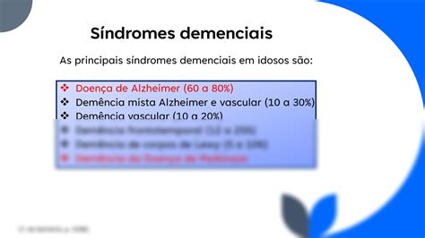 Solution Doenças Neurodegenerativas Alzheimer E Parkinson Quadro