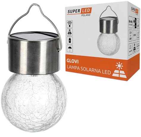 Lampa Solarna Led Kula Wisz Ca Led Szklana Zimna Superledpoland Pl