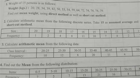 Calculation Of Mean In A Continuous Series Direct Method Short Cut