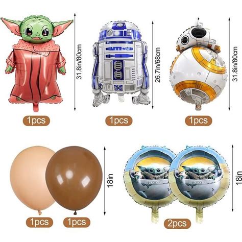 Ballons De F Te Star Wars Ballons Yoda D Corations B B Yoda