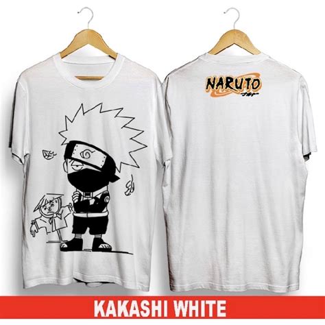 Jual T Shirt Kaos Baju Distro Original Anime Kakashi White Shopee