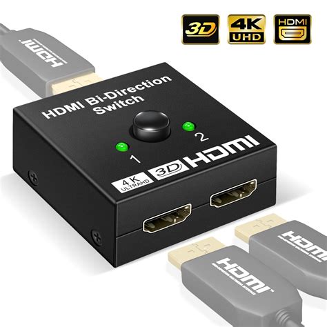 Buy HDMI Splitter for TV, 4K HDMI Splitter 1 in 2 Out for Dual Monitors ...