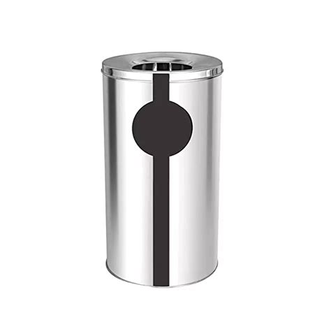 Buy Mofna Free Size Silver Stainless Steel Ash Can Open Top Dustbin