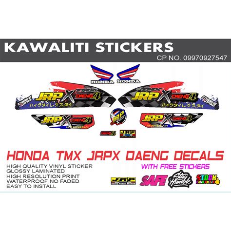 Honda TMX 125 155 JRP X Daeng Sticker Decals Version 2 Shopee Philippines