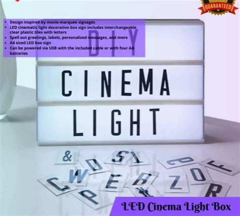 DIY LED Cinema Light Box DIY LED Cinema Light Box Message Memo Board