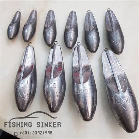 Batu Ladung Pancing Pantai G Fishing Lead Sinker With Ss Hook