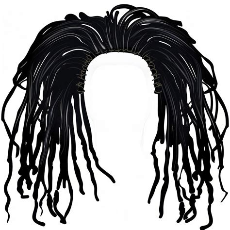 Black dreadlock hairstyle dreadlocks white | Premium Photo Illustration ...