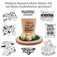 W Rfelbecher Set Mit Namen Motiv Gravur Personalisiert Inkl W Rfel