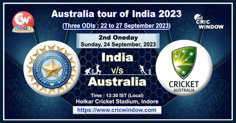 India Vs Australia 2nd Odi Live 2023