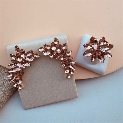 Kit Ear Curf Anel Regulável nude Izzy Mania de Mulher Acessórios de Moda para Festas