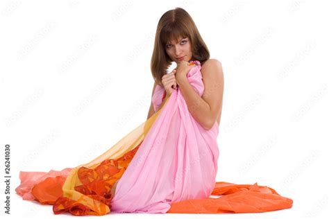 Naked Girl In The Tissue Stock Photo Adobe Stock