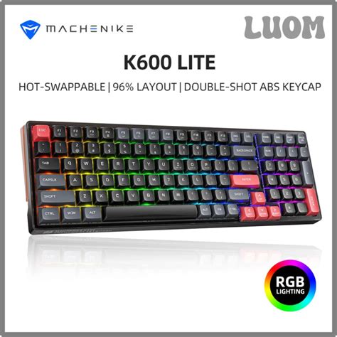 LUOM MACHENIKE K600ไลตคยบอรดแบบกลไกแบบ96 100คยคยบอรดสำหรบเลนเกมแบบมสาย Hot
