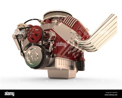 Hot Rod V8 Engine 3D Render Stock Photo Alamy