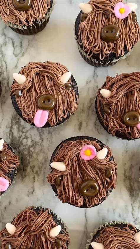 Highland Cow Cupcakes Cow Cakes Cow Cupcakes Diy Cupcakes