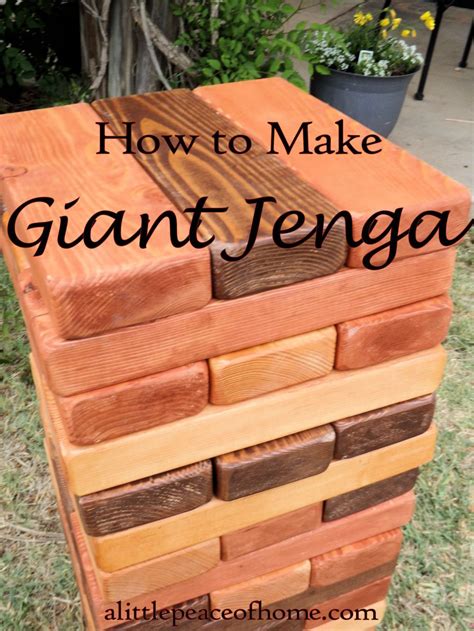 How To Make Giant Jenga This Tutorial Is Great Alittlepeaceofhome