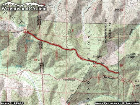 PCT 3: Guffy Campground to Wright Mountain Map - Wrightwood CA Hiking