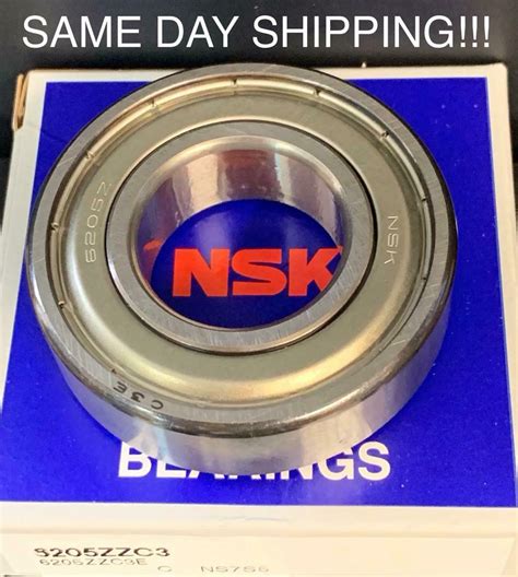 6205 ZZ NSK Deep Groove Radial Ball Bearing 25x52x15mm Rodavictoria USA